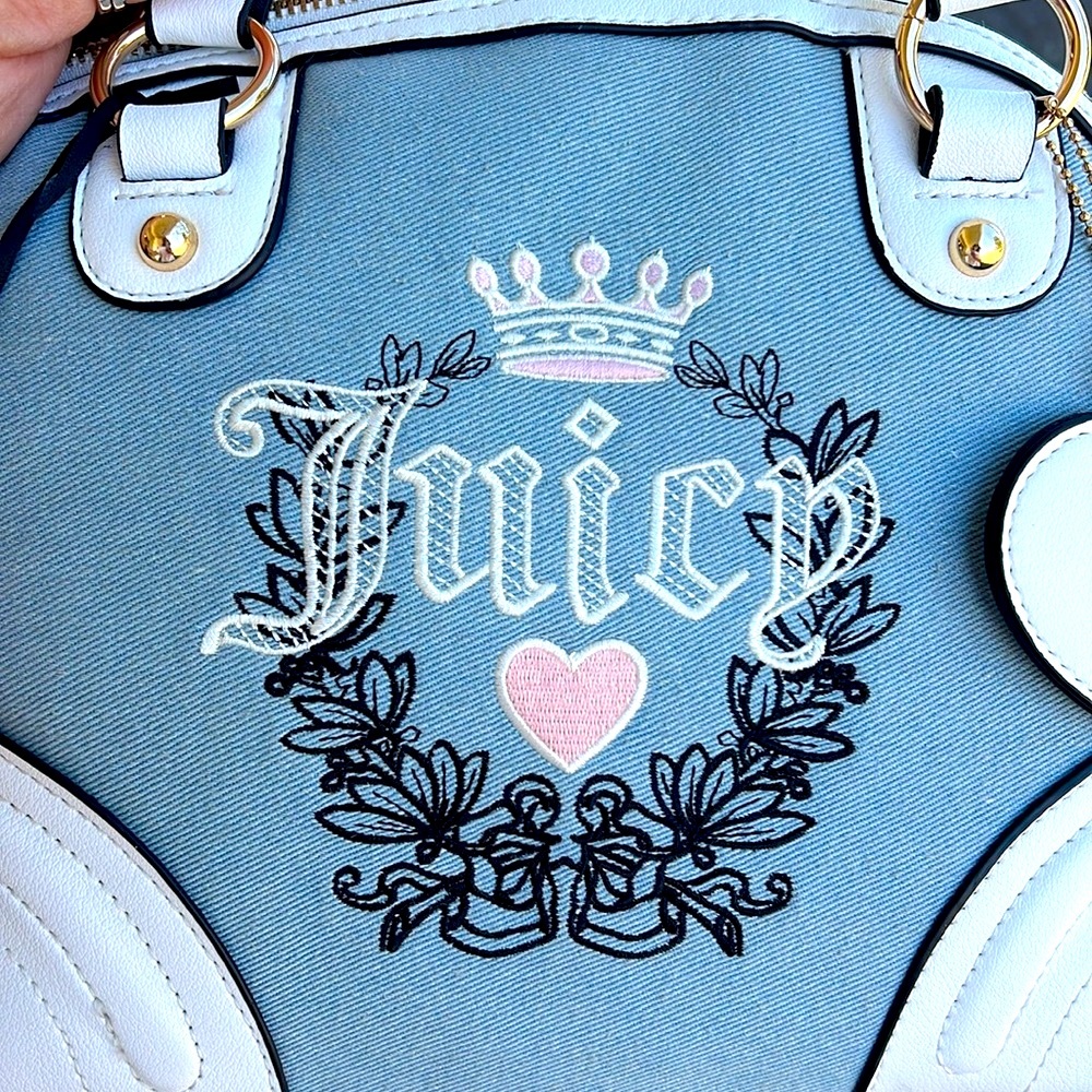 π©΅ Juicy Couture Blue and White Women's Bag - Picture 3 of 11